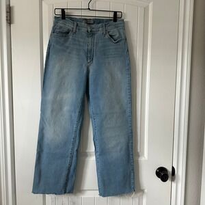 Joe's Jeans High‎ Rise Wide Leg Raw Hem Light Wash Denim Size 31